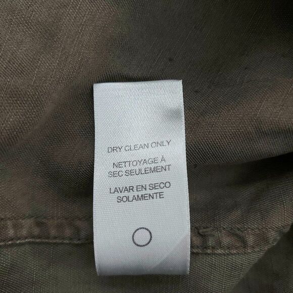 Frame Harem Pants Womens Medium Green Pleated High Rise Tapered Ankle Zip - Picture 12 of 12